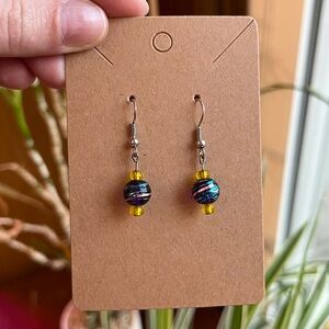 Purple & Yellow Earrings